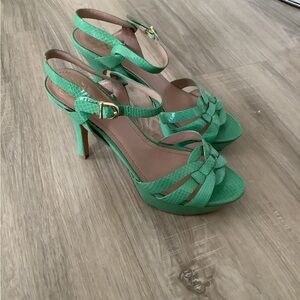 Vince Camuto Jade Green Elegant Strappy Heels US8.5